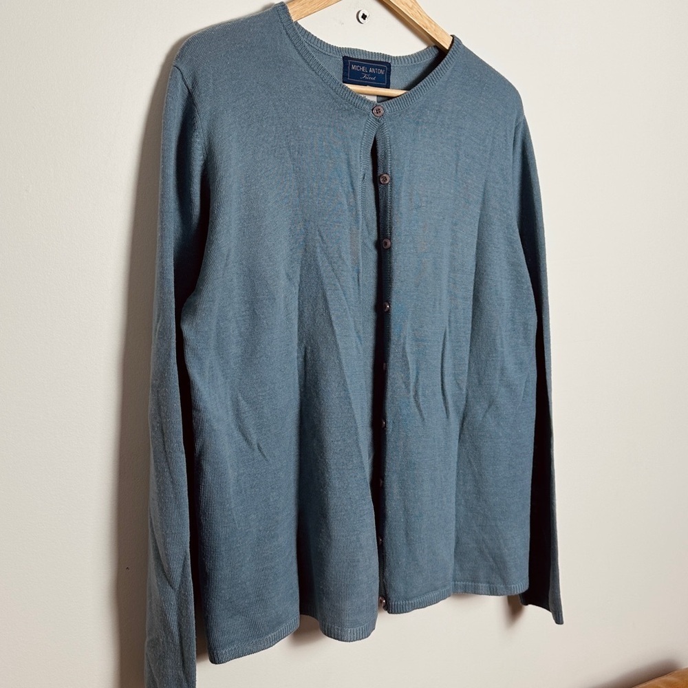 Vintage long sleeved button down cardigan - made in Hong Kong - Size 1X - Picture 3 of 4